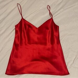 NWOT Galvan London V-Neck Cami in Red